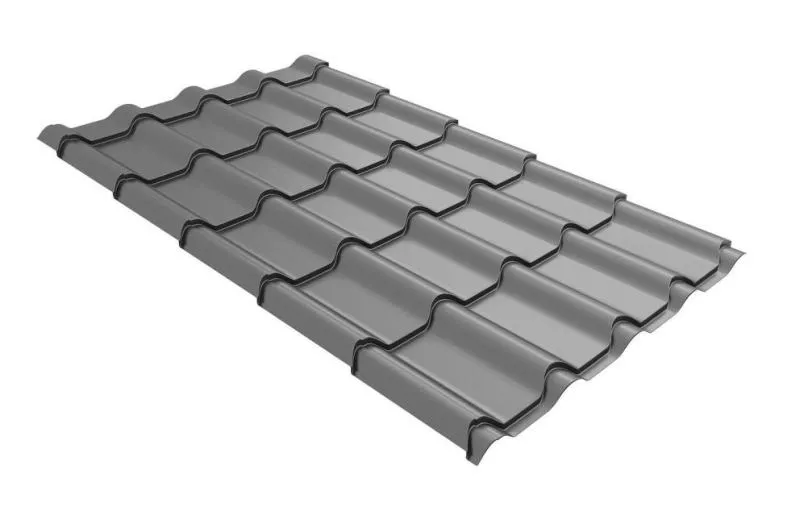 Металлочерепица Grand Line Камея (Kamea) 0,5 Satin RAL 9006 бело-алюминиевый купить в краснодаре