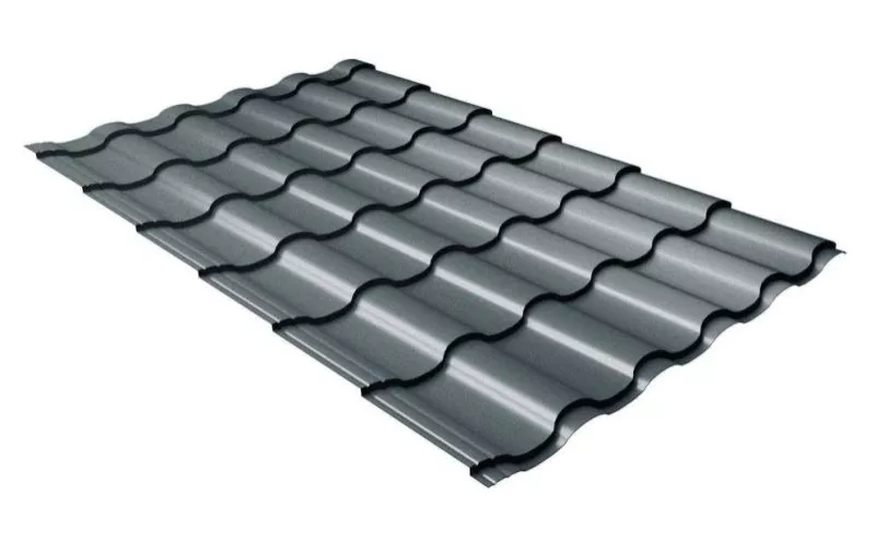 Металлочерепица GL Кредо (Kredo) 0.5 PurPro RAL 7016 антрацитово-серый купить в краснодаре