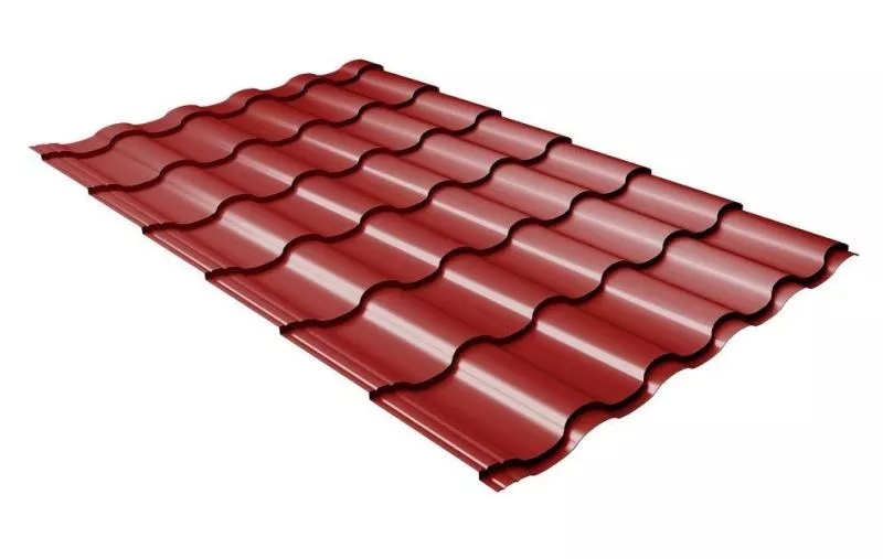 Металлочерепица GL Кредо (Kredo) 0.5 Rooftop Matte (Стальной Бархат) RAL 3011 коричнево-красный купить в краснодаре
