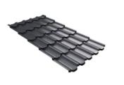 Металлочерепица GL Квинта плюс 3D (Kvinta Plus 3D) 0,5 PurPro RAL 7024 мокрый асфальт – Купить оптом и в розницу