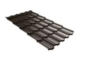 Металлочерепица Grand Line Квинта плюс 3D (Kvinta Plus 3D) 0,5 Drap TX RR 32 темно-коричневый – Купить оптом и в розницу