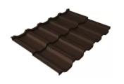 Металлочерепица GL Квинта Уно (Kvinta Uno) 0,5 Velur X RAL 8017 шоколад – Купить оптом и в розницу