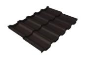 Металлочерепица Grand Line Квинта Уно (Kvinta Uno) 0,5 Satin Matt TX RR 32 темно-коричневый – Купить оптом и в розницу
