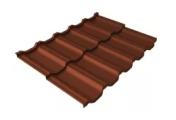 Металлочерепица Grand Line Квинта Уно (Kvinta Uno) 0,5 Satin Matt TX RAL 8004 терракота – Купить оптом и в розницу