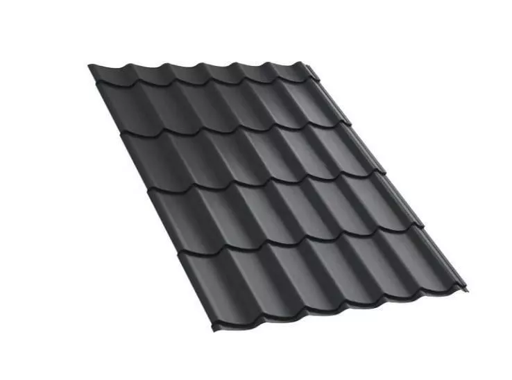 Металлочерепица Ламонтерра Полиэстер 0.4 мм RAL 7024 Мокрый асфальт купить в краснодаре