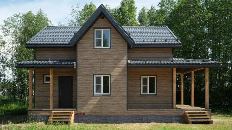 ЭкоБрус 0,345 Grand Line 0,45 Print Elite с пленкой Nordic Wood TwinColor купить в краснодаре