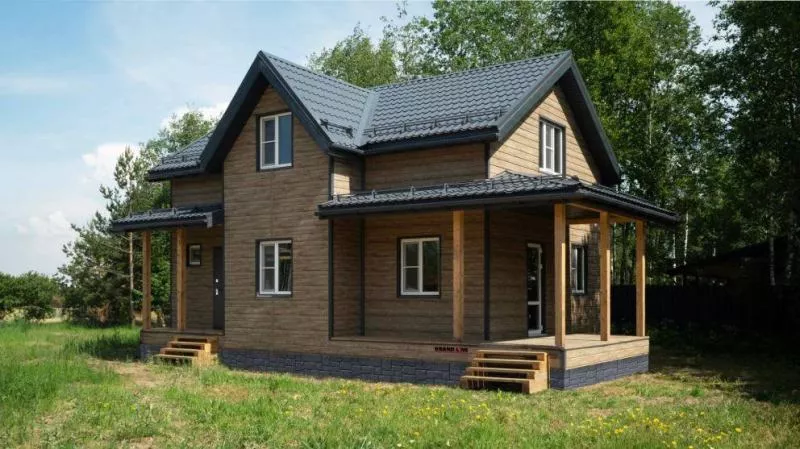 ЭкоБрус 0,345 Grand Line 0,45 Print Elite с пленкой Nordic Wood TwinColor купить в краснодаре