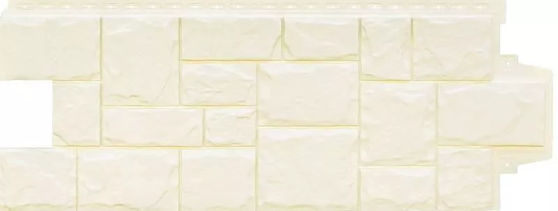 Фасадные панели GRAND LINE Коллекция Крупный Камень Стандарт Молочный купить в краснодаре