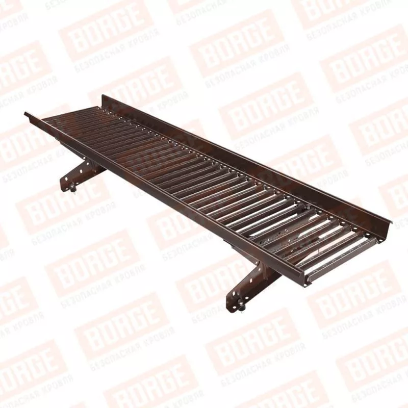 Мостик переходной BORGE 1,5м, для кровли из металлочерепицы, профнастила, материалов на основе битума, коричневый шоколад (RAL 8017) купить в краснодаре