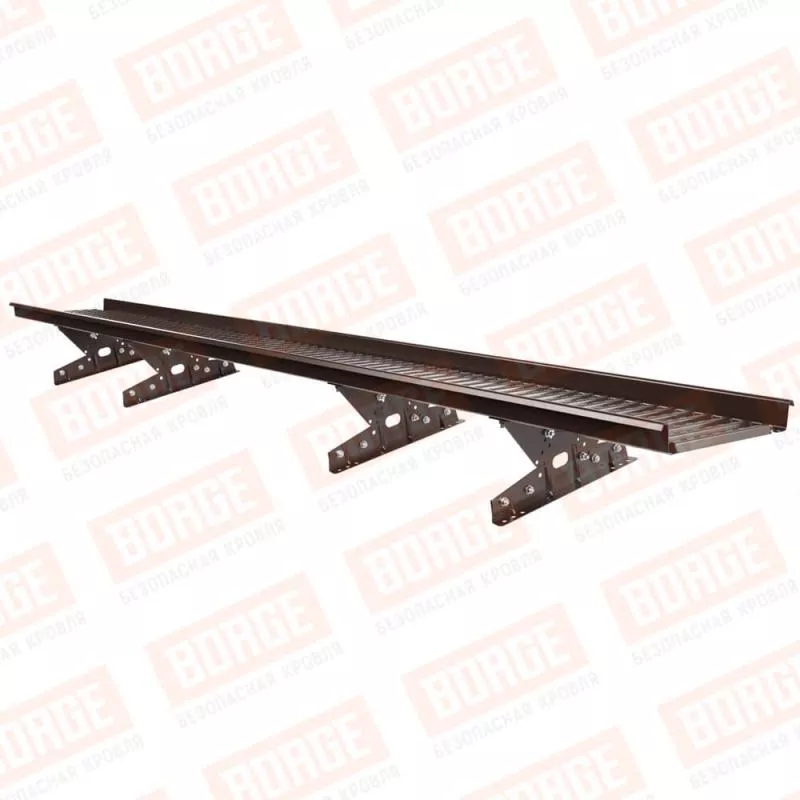 Мостик переходной BORGE 3м, для фальцевой кровли, коричневый шоколад (RAL 8017) купить в краснодаре