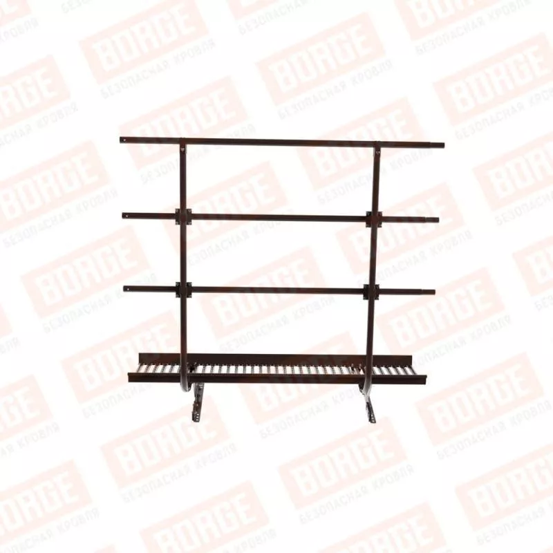 Мостик переходной с ограждением BORGE Н-120см, 1,5м, для фальцевой кровли, коричневый шоколад (RAL 8017) купить в краснодаре