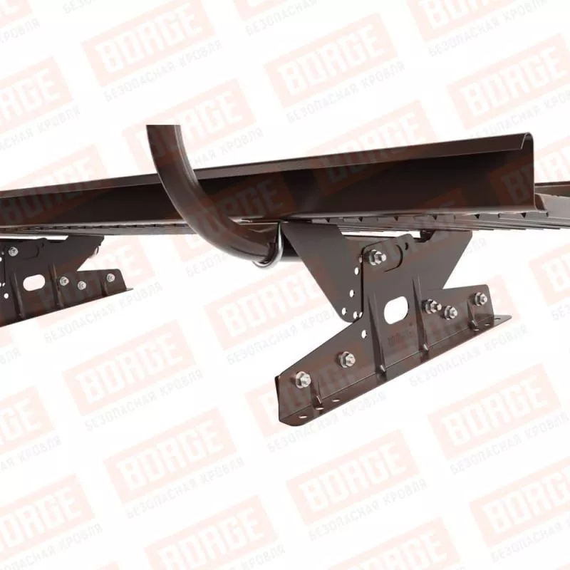 Мостик переходной с ограждением BORGE Н-120см, 1,5м, для фальцевой кровли, коричневый шоколад (RAL 8017) купить в краснодаре