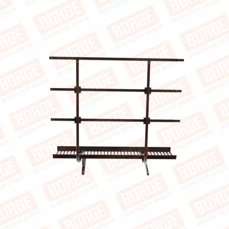 Мостик переходной с ограждением BORGE Н-120см, 1,5м, коричневый шоколад (RAL 8017) купить в краснодаре