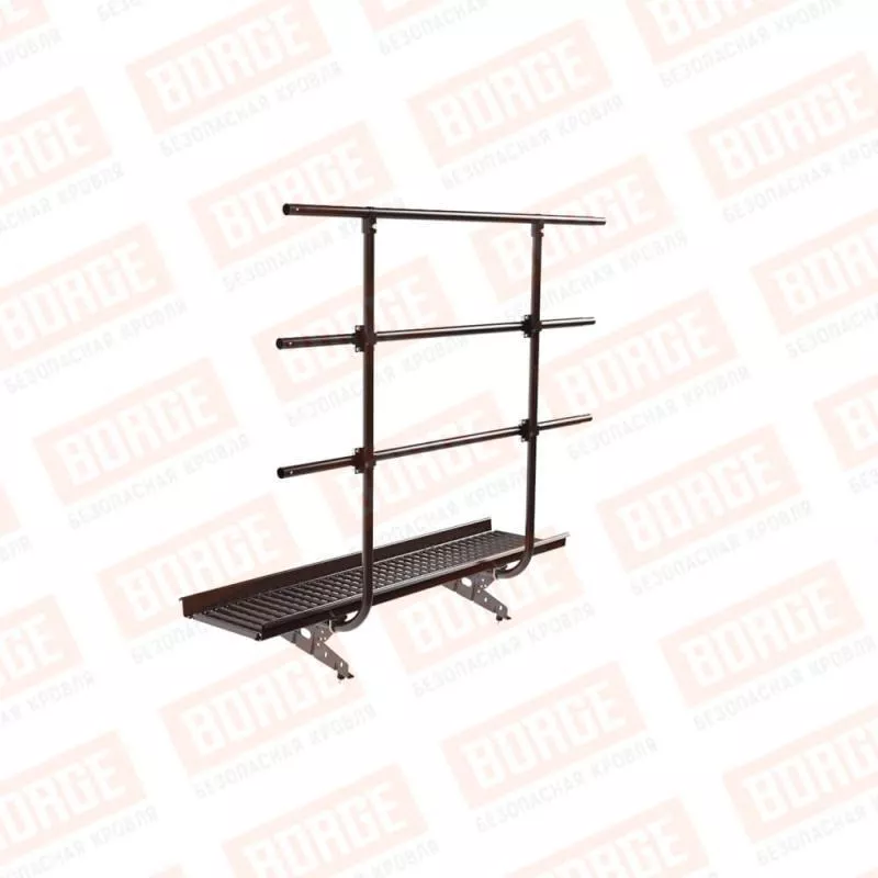 Мостик переходной с ограждением BORGE Н-120см, 1,5м, коричневый шоколад (RAL 8017) купить в краснодаре