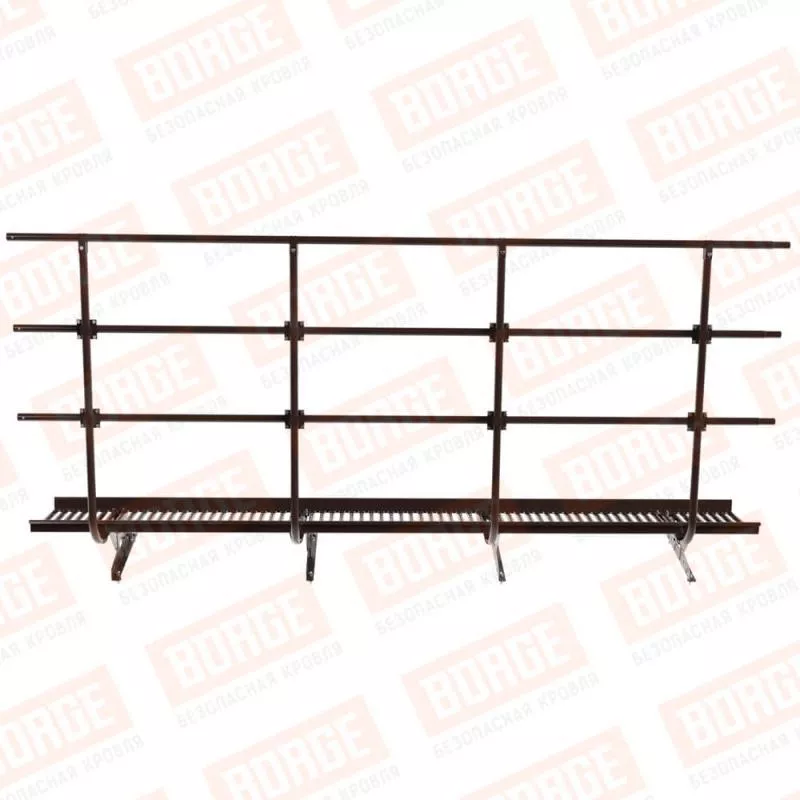 Мостик переходной с ограждением BORGE Н-120см, 3м, коричневый шоколад (RAL 8017) купить в краснодаре