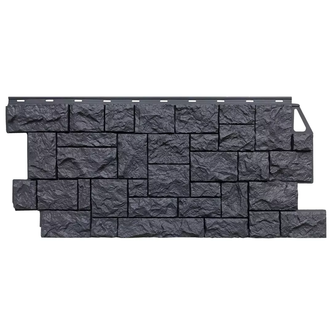 Фасадная панель Fineber КАМЕНЬ ДИКИЙ Асфальт купить в краснодаре