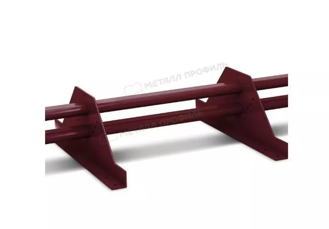 Снегозадержатель трубчатый Металл Профиль 1,0 м. 2 опоры, h-150 мм. RAL 3005 Красное вино купить в краснодаре