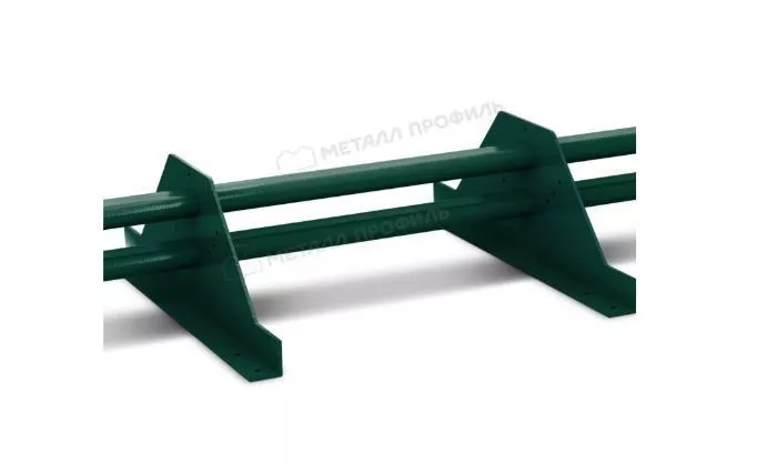 Снегозадержатель трубчатый Металл Профиль 1,0 м. 2 опоры, h-150 мм. RAL 6005 Зеленый мох купить в краснодаре