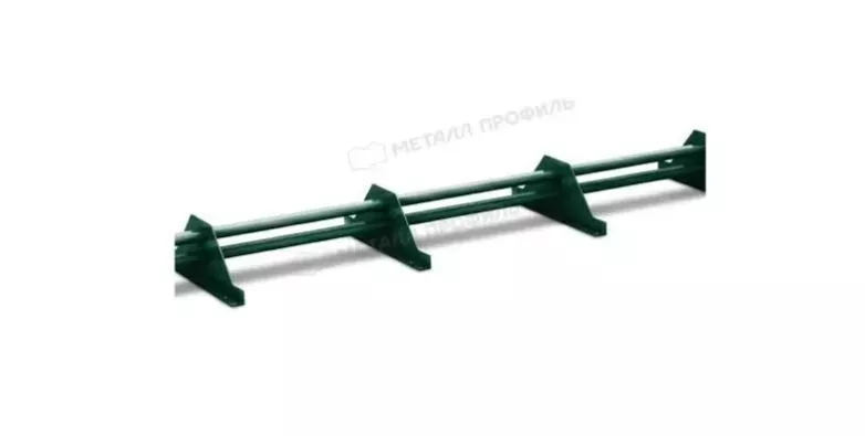 Снегозадержатель трубчатый Металл Профиль 3,0 м. 4 опоры, h-150 мм. RAL 6005 Зеленый мох купить в краснодаре