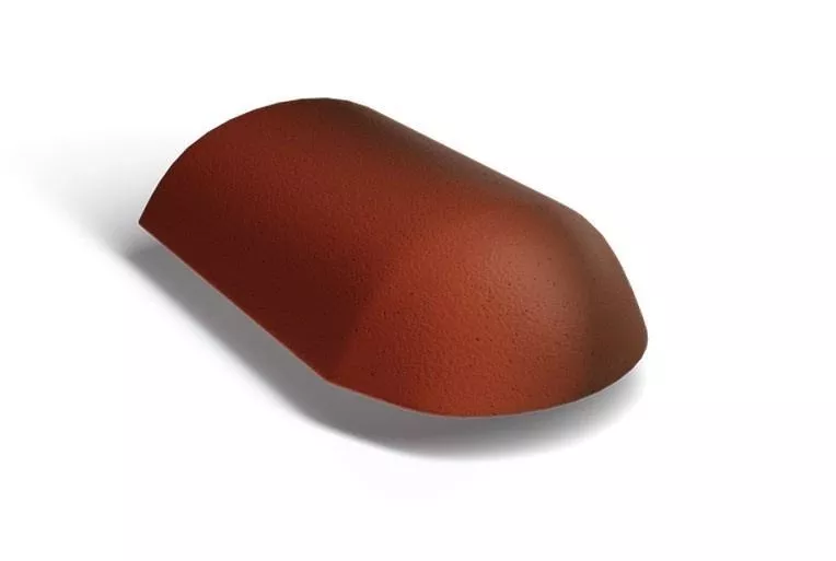 Начальная хребтовая черепица Kriastak. Цементно-песчаная. Antik. Кирпично-красный купить в краснодаре