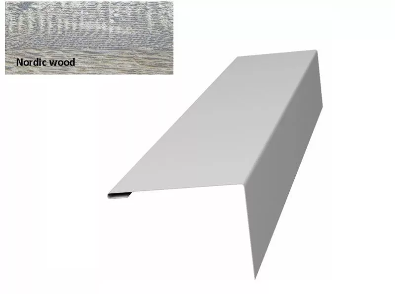 Нащельник (для калиток и ворот) 25х35 жалюзи Milan, Tokyo 0,45 Print Elite Nordic wood (L1,68) GL купить в краснодаре