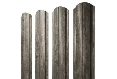 Штакетник Grand Line Slim Полукруглый фигурный 0,45 Print Elite Nordic Wood Северное дерево купить в краснодаре