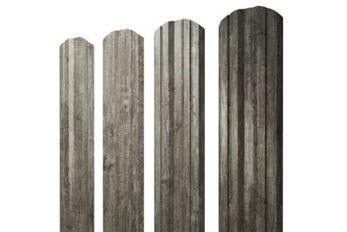 Штакетник Grand Line Twin фигурный 0,45 Print Elite Nordic Wood Северное дерево купить в краснодаре