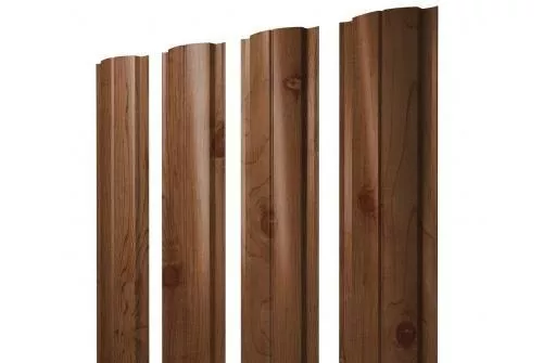 Штакетник Grand Line П-образный А фигурный 0,45 Print Elite Nutwood Орех купить в краснодаре