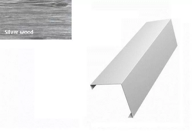 Декоративная накладка на столб угловая жалюзи Milan,Tokyo 0,45 Print Premium Silver Wood GL купить в краснодаре