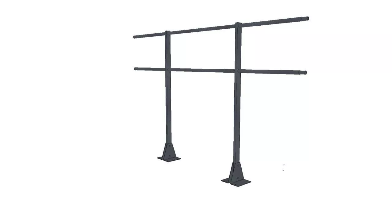 Ограждение кров. д/парапета на плоскую кровлю 7024 (2,0х1,2м) купить в краснодаре