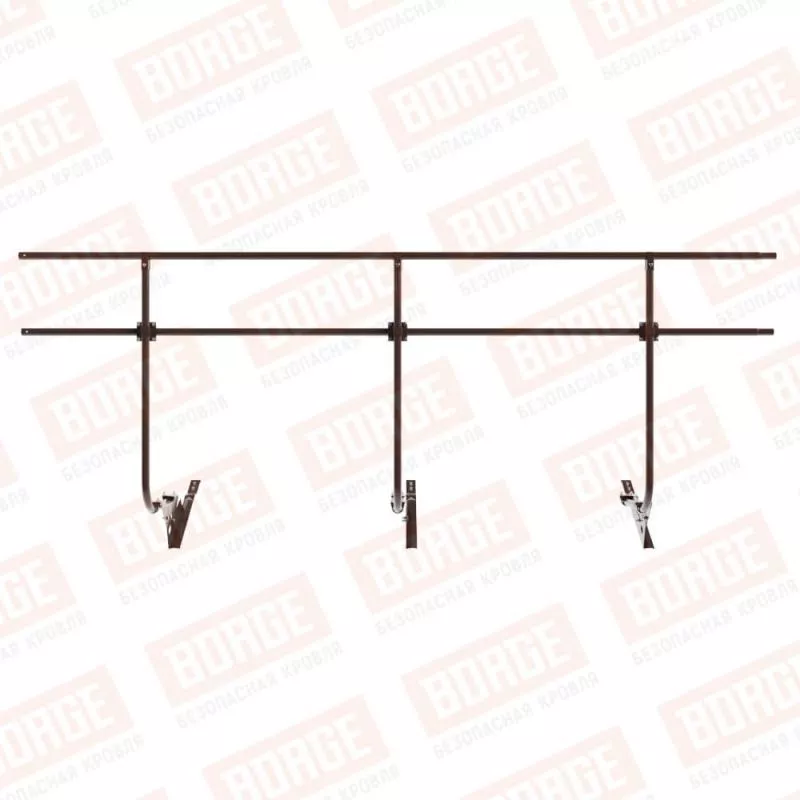 Ограждение кровельное BORGE H-120см, 3м, для черепичной кровли, коричневый шоколад (RAL 8017) купить в краснодаре