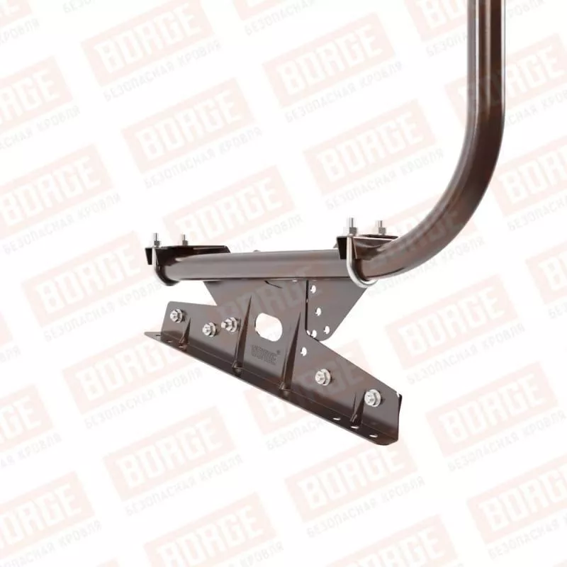 Ограждение кровельное BORGE H-120см, 3м, для фальцевой кровли, коричневый шоколад (RAL 8017) купить в краснодаре