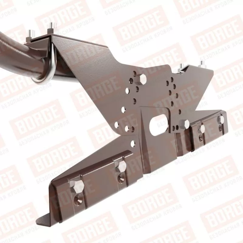 Ограждение кровельное BORGE H-120см, 3м, для фальцевой кровли, коричневый шоколад (RAL 8017) купить в краснодаре