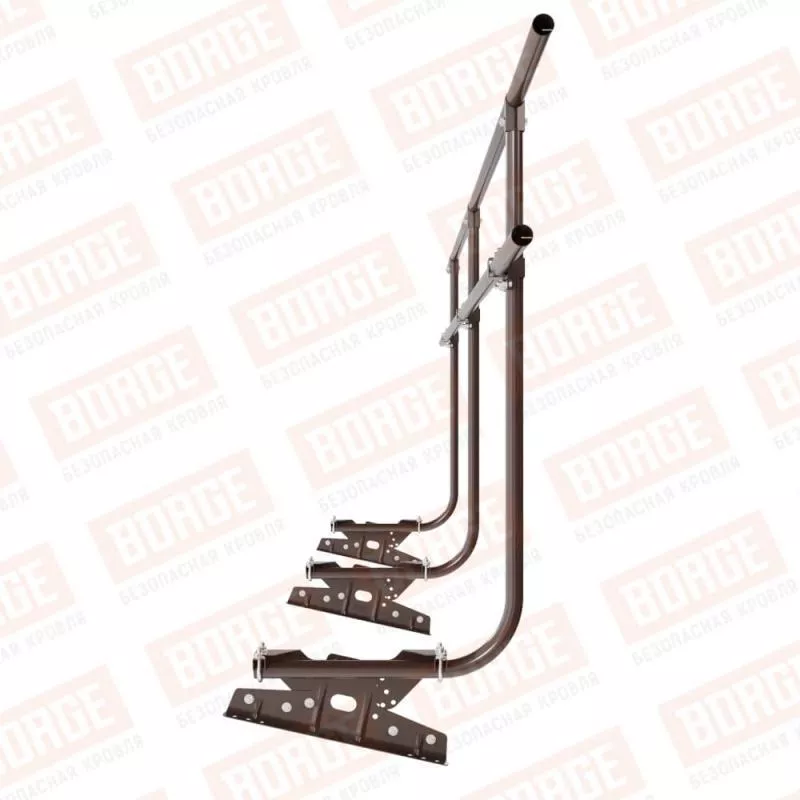 Ограждение кровельное BORGE H-120см, 3м, для фальцевой кровли, коричневый шоколад (RAL 8017) купить в краснодаре