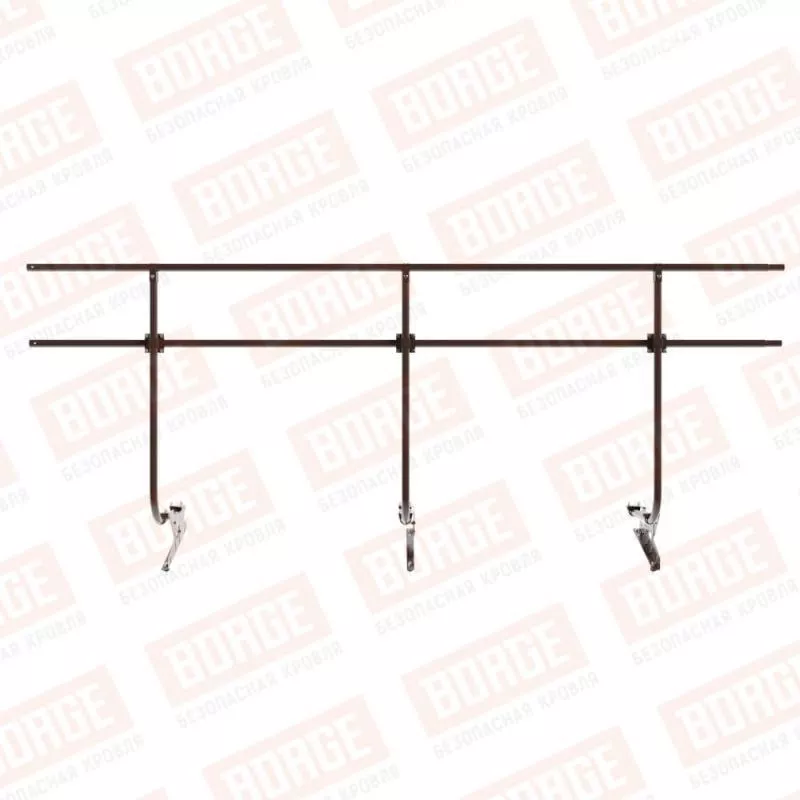 Ограждение кровельное BORGE H-120см, 3м, для кровли из металлочерепицы, коричневый шоколад (RAL 8017) купить в краснодаре