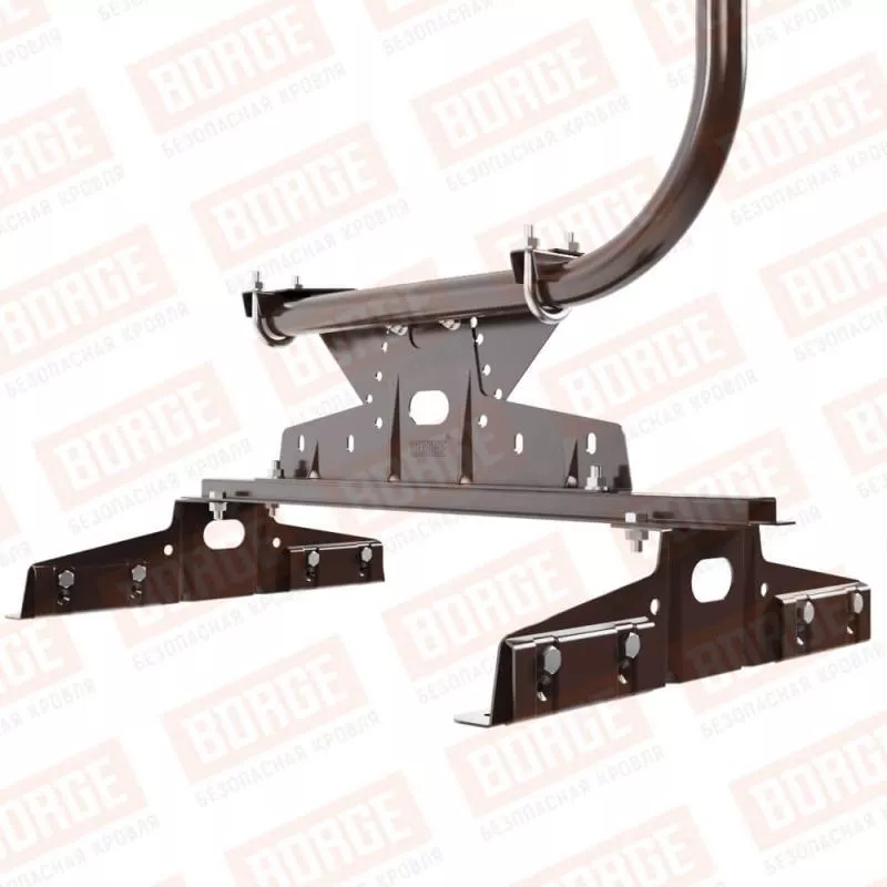 Ограждение кровельное BORGE H-120см, 3м, для параллельного фальца, коричневый шоколад (RAL 8017) купить в краснодаре