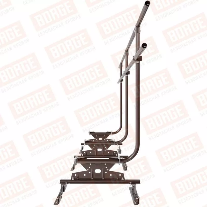 Ограждение кровельное BORGE H-120см, 3м, для параллельного фальца, коричневый шоколад (RAL 8017) купить в краснодаре