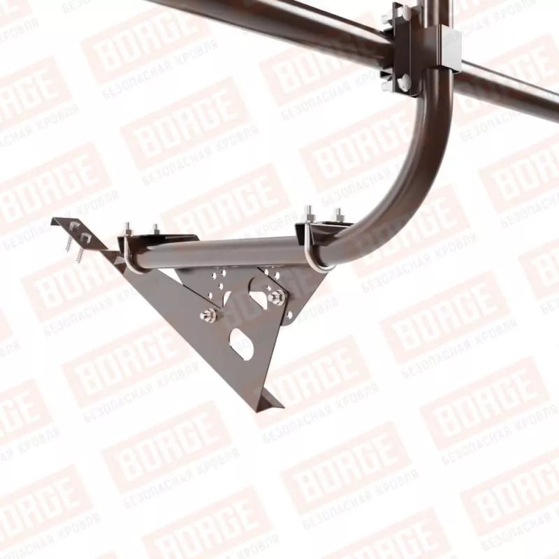 Ограждение кровельное BORGE H-60см, 3м, для черепичной кровли, коричневый шоколад (RAL 8017) купить в краснодаре