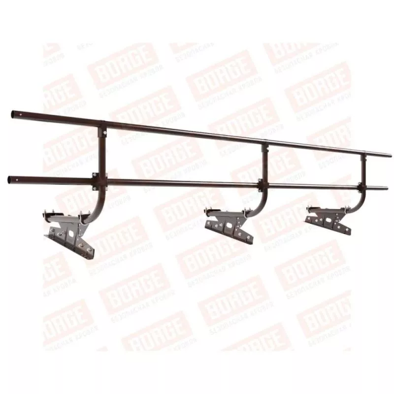 Ограждение кровельное BORGE H-60см, 3м, для фальцевой кровли, коричневый шоколад (RAL 8017) купить в краснодаре