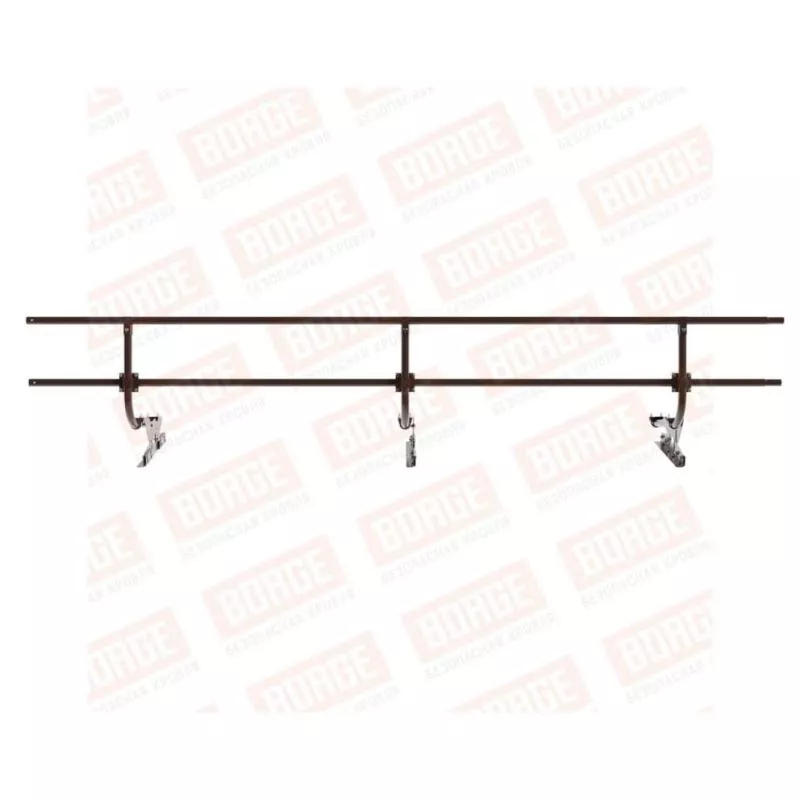 Ограждение кровельное BORGE H-60см, 3м, для фальцевой кровли, коричневый шоколад (RAL 8017) купить в краснодаре