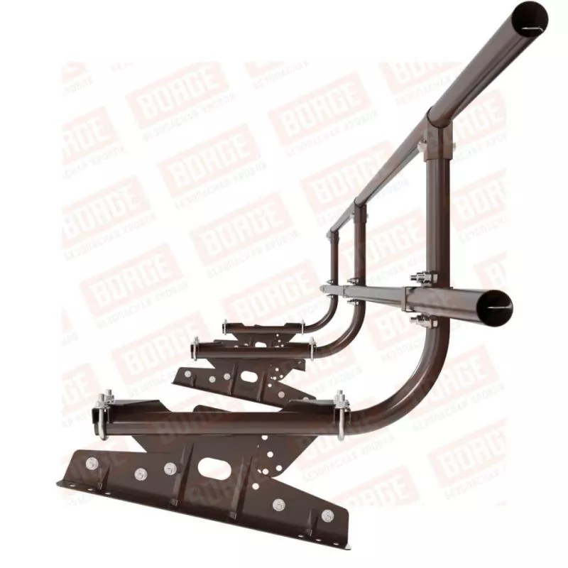 Ограждение кровельное BORGE H-60см, 3м, для фальцевой кровли, коричневый шоколад (RAL 8017) купить в краснодаре