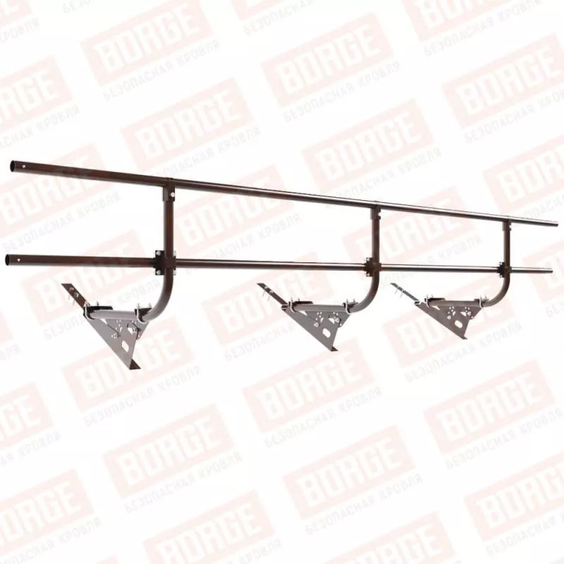 Ограждение кровельное BORGE H-60см, 3м, для композитной черепицы, коричневый шоколад (RAL 8017) купить в краснодаре