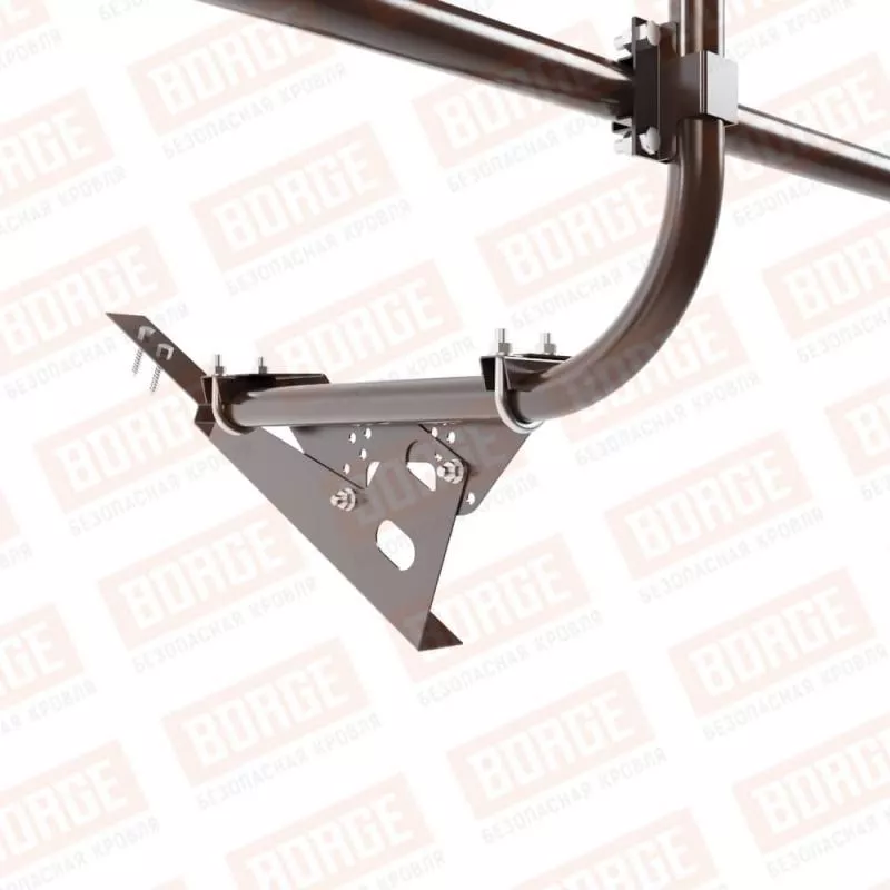 Ограждение кровельное BORGE H-60см, 3м, для композитной черепицы, коричневый шоколад (RAL 8017) купить в краснодаре