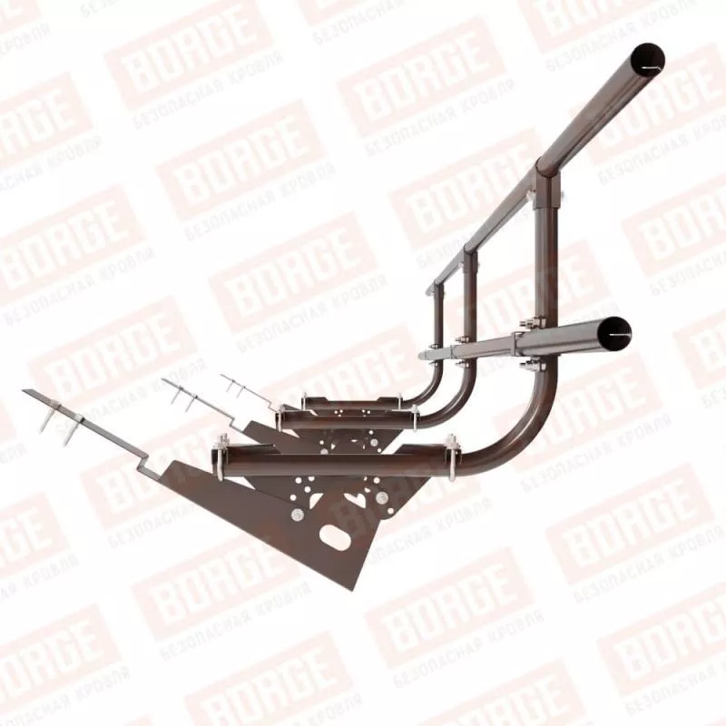 Ограждение кровельное BORGE H-60см, 3м, для композитной черепицы, коричневый шоколад (RAL 8017) купить в краснодаре