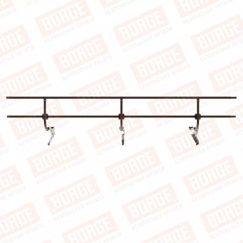 Ограждение кровельное BORGE H-60см, 3м, коричневый шоколад (RAL 8017) купить в краснодаре