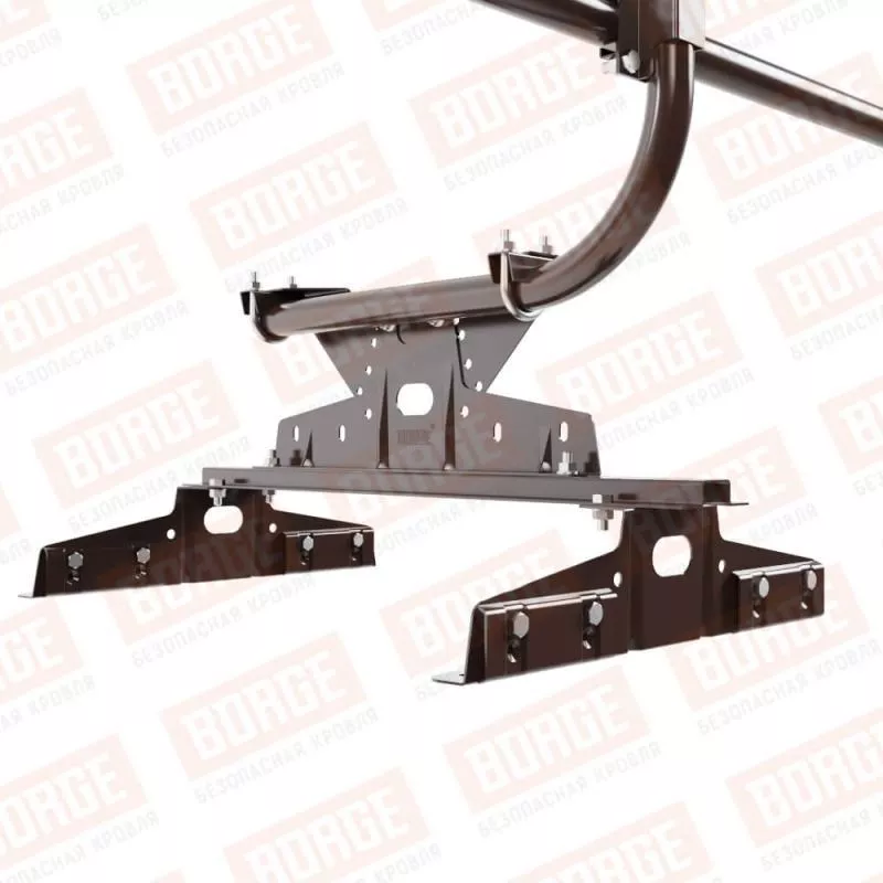 Ограждение кровельное BORGE H-60см, 3м, для параллельного фальца, коричневый шоколад (RAL 8017) купить в краснодаре