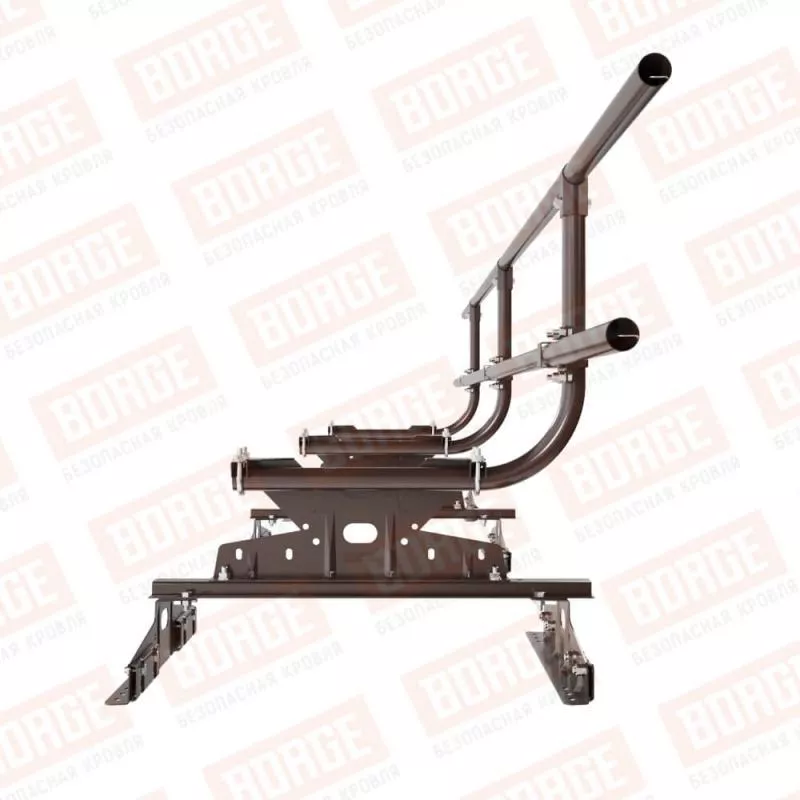 Ограждение кровельное BORGE H-60см, 3м, для параллельного фальца, коричневый шоколад (RAL 8017) купить в краснодаре