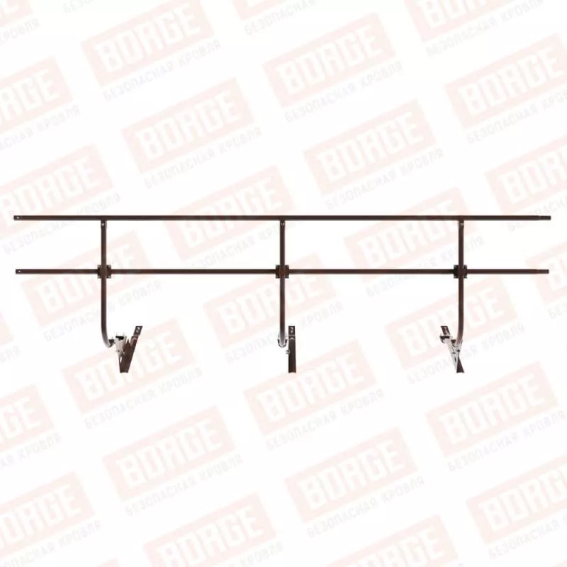 Ограждение кровельное BORGE H-90см, 3м, для черепичной кровли, коричневый шоколад (RAL 8017) купить в краснодаре