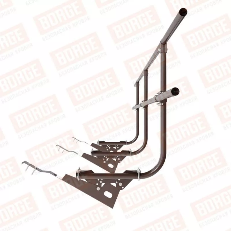 Ограждение кровельное BORGE H-90см, 3м, для черепичной кровли, коричневый шоколад (RAL 8017) купить в краснодаре