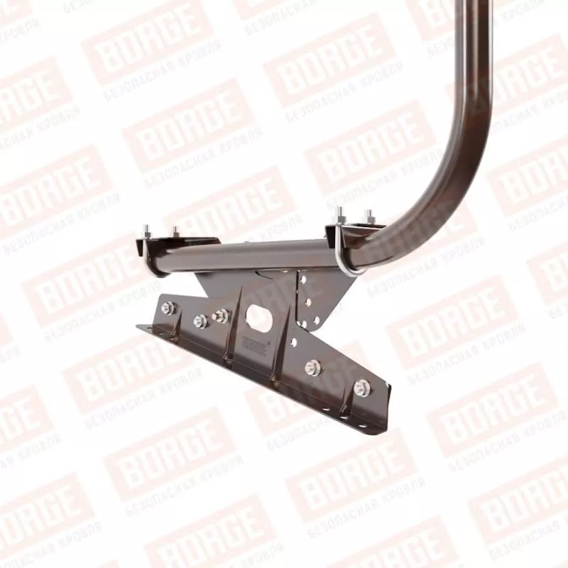 Ограждение кровельное BORGE H-90см, 3м, для фальцевой кровли, коричневый шоколад (RAL 8017) купить в краснодаре